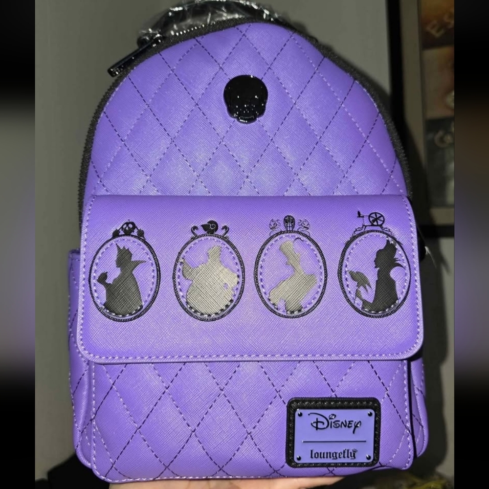 Brand New! Loungefly Disney Villains Silhoutte Mini Backpack